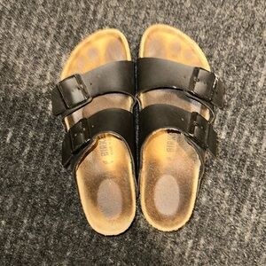 Black Arizona Leather Birkenstocks 38 N